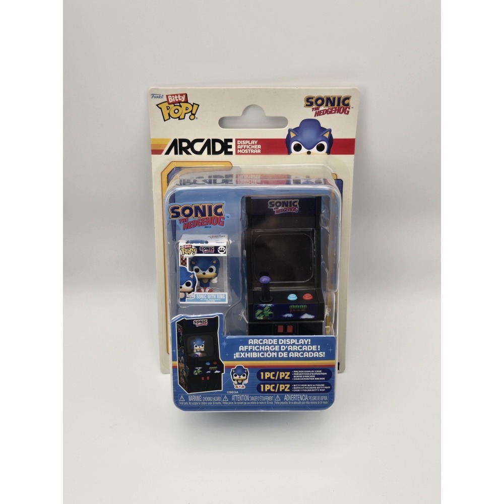 Funko Sonic The Hedgehog Bitty Pop With Arcade Display Case Collectible New